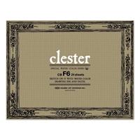 clester クレスター 水彩紙 コットン・パルプ 210g/m2 中目 ブロック F6 (410×318mm) 24枚とじ CB-F6