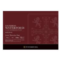 WATERFORD ウォーターフォード 水彩紙 コットン100％ 300g/m2 中目 ナチュラル ブロック SM (227×158mm) 12枚とじ EB-SM