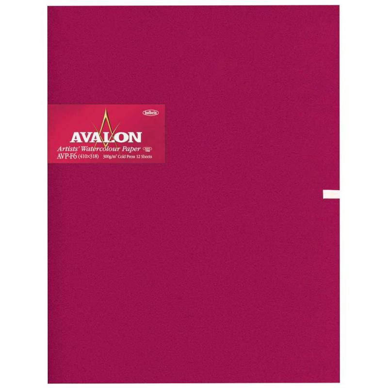 AVALON アヴァロン 水彩紙 コットン100％ 300g/m2 中目 本とじ F6 (410×318mm) 12枚とじ AVP-F6