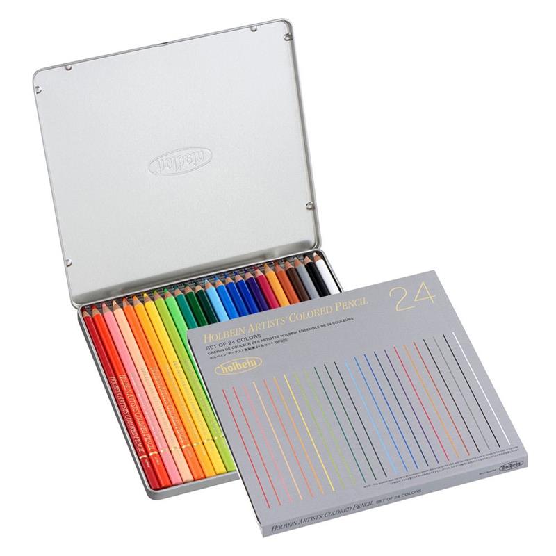 ホルベイン アーチスト色鉛筆 24色セット (基本色) メタルケース