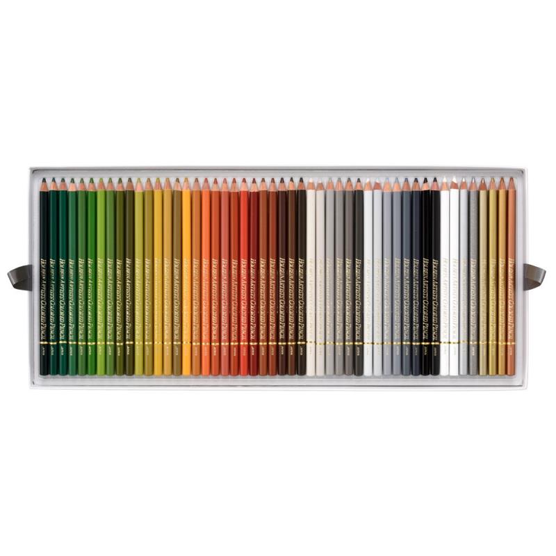 ホルベイン アーチスト色鉛筆 150色 紙函全色セット OP945 塗布見本