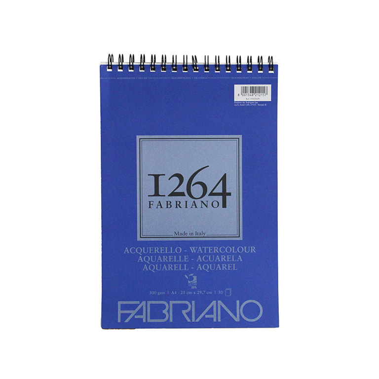 ファブリアーノ 1264 スケッチブック ウォーターカラー A4 (210mm×297mm) 上綴じ 30枚