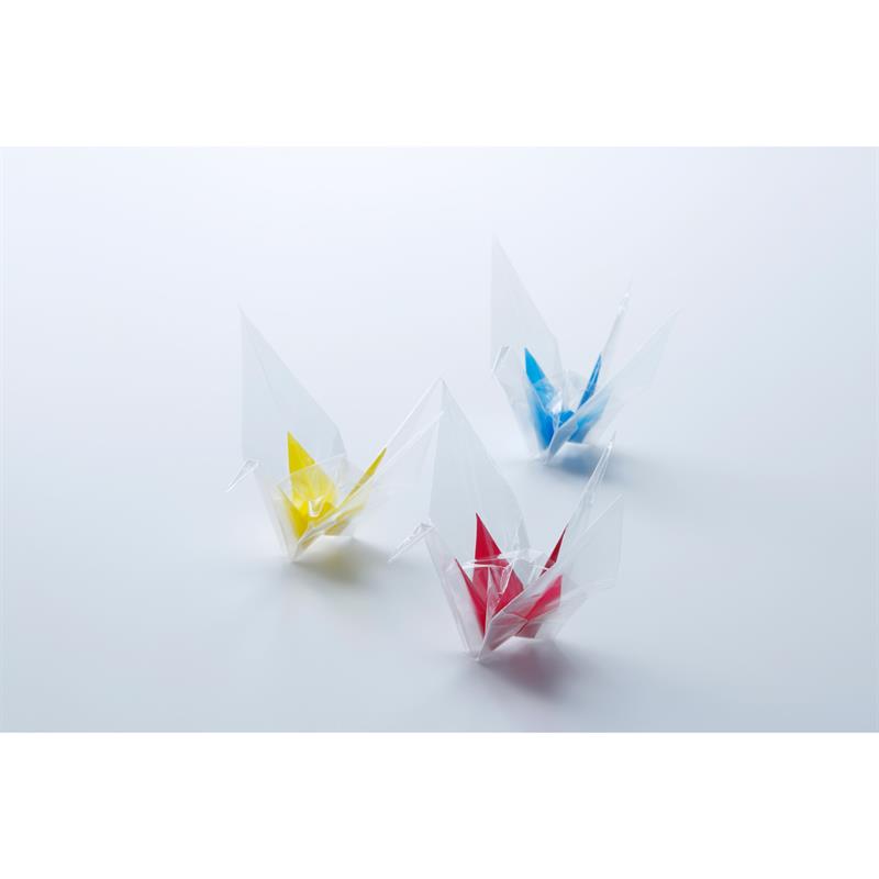 折り紙　origami　オリエステルおりがみ　作り方付き　鶴の中の鶴　12羽作れる折り紙　ゆめ画材