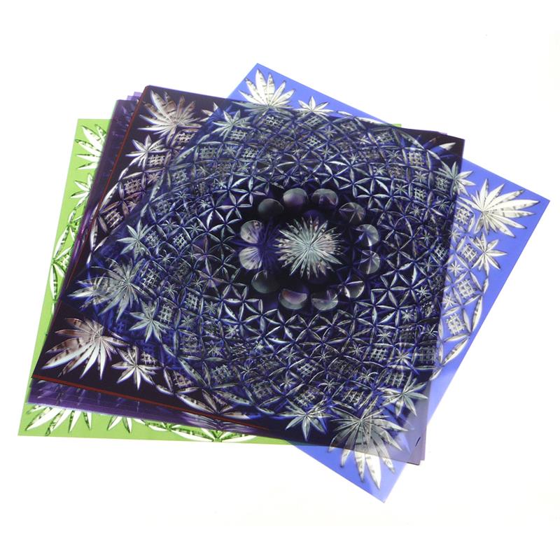 折り紙 origami オリエステルおりがみ 切子模様カラーミックス 7色 20枚 | ゆめ画材
