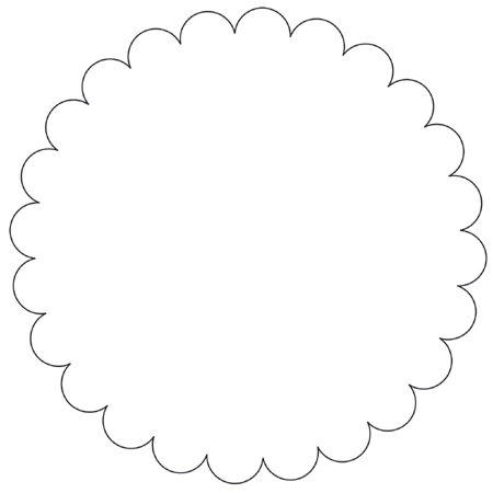 カラーペーパー Decoredge paper circle スノーホワイト WB1 (5枚1パック)