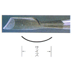 木彫 たたき 鑿 (のみ) 15mm 浅丸型