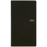 マルマン 手帳 2024年 スケジュール帳 縦型 中判2/3 ウィークリー ブラック 582-24 2024年 1月始まり