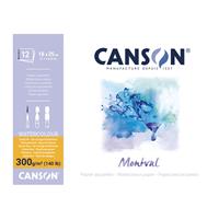 CANSON キャンソン モンバル 水彩紙 300g/m2 中目 B5サイズ 18×25cm 天のりパッド