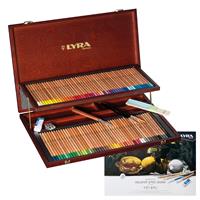 Lyra リラ レンブラント アクアレル 水彩色鉛筆 72色(96本) アソートセット ウッドボックス L2014200