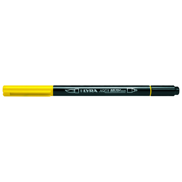 Lyra リラ・アクア・ブラッシュ・デュオ ツインタイプ筆マーカー 水溶性 レモンイエロー (10本セット) L6520007