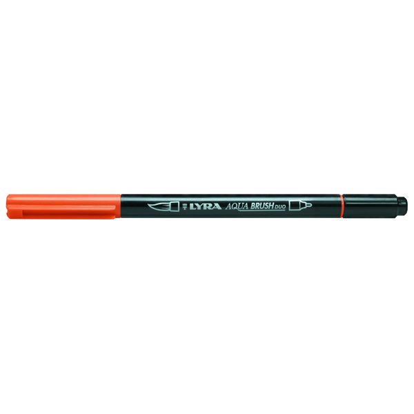 Lyra リラ・アクア・ブラッシュ・デュオ ツインタイプ筆マーカー 水溶性 オレンジ (10本セット) L6520013