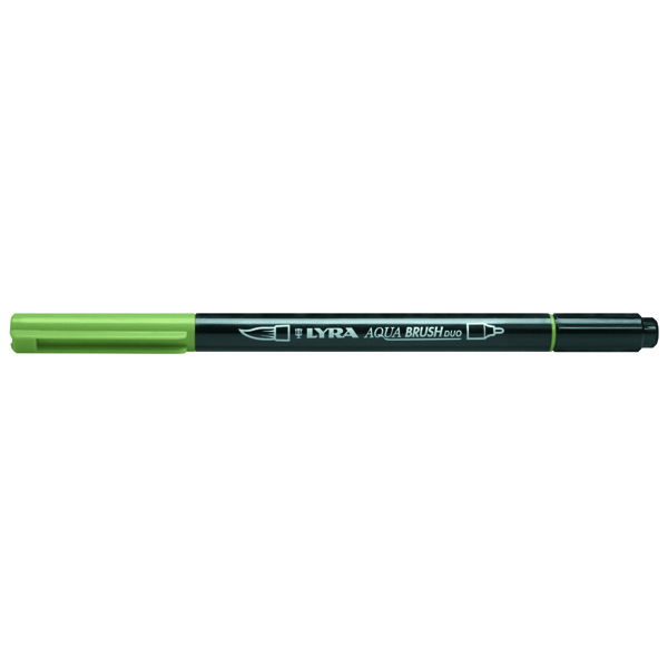 Lyra リラ・アクア・ブラッシュ・デュオ ツインタイプ筆マーカー 水溶性 クロームグリーン (10本セット) L6520068