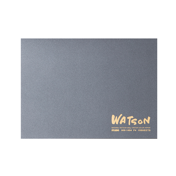ミューズ 水彩紙 ワトソンブロック 300g (超特厚口） SMサイズ 15枚綴り NW-1401 ゆめ画材