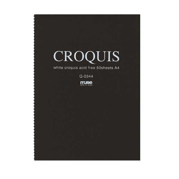 CROQUIS クロッキーブック ホワイト A4 黒表紙
