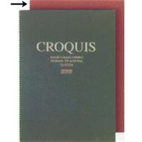 CROQUIS クロッキーブック Q-0354 ホワイト B4 茶表紙 （10冊入)