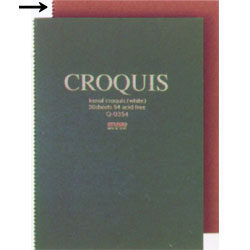 CROQUIS クロッキーブック Q-0355 ホワイト B5 茶表紙 （10冊入)