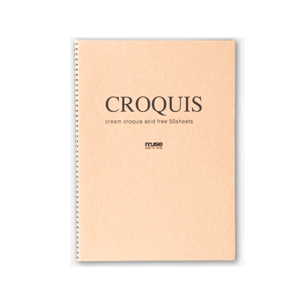 CROQUIS クロッキーブック ホワイト B3 茶表紙 （5冊入）