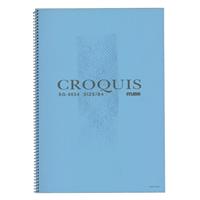 CROQUIS 学校教材用 ケナフクロッキー SGブック SG-9654 （ホワイト） B4 青表紙 （10冊入)