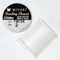 MIYUKI ビーズステッチ糸 単糸 ナイロン 100％ 約50m巻 #40 アイボリー