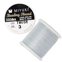 MIYUKI ビーズステッチ糸 単糸 ナイロン 100％ 約50m巻 #40 グレー