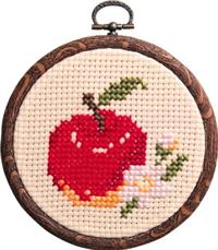 オリムパス製絲 刺繍キット プチフープ リンゴ