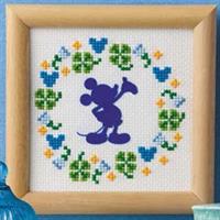 オリムパス製絲 刺繍キット ミニフレーム ディズニー フラワーコレクション ミッキーマウス