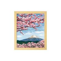 オリムパス製絲 刺繍キット「桜と富士山」