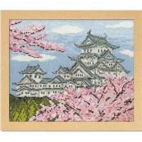 オリムパス製絲 刺繍キット フレーム 四季を彩る｢日本の名所｣ 春の姫路城