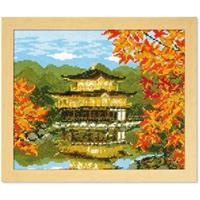 オリムパス製絲 刺繍キット フレーム 四季を彩る｢日本の名所｣ 秋の金閣寺