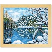 オリムパス製絲 刺繍キット フレーム 四季を彩る｢日本の名所｣ 冬の兼六園