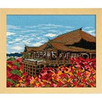 オリムパス製絲 刺繍キット フレーム 四季を彩る｢日本の名所｣ 紅葉と清水寺