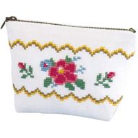 オリムパス製絲 刺繍キット お花のポーチ