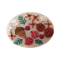 オリムパス製絲 フランス刺繍 ブローチキット 木の実