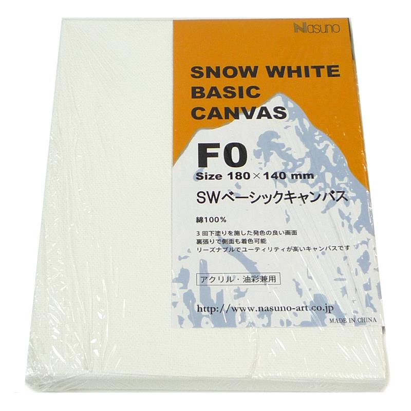 スノーホワイトベーシックキャンバス 包み張りキャンバス F0 (180×140mm) ゆめ画材