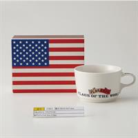 小倉陶器 フラッグカフェ マグカップ (ポストカード付) アメリカ