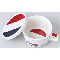 小倉陶器 フラッグカフェ フタ付マグカップ フランス