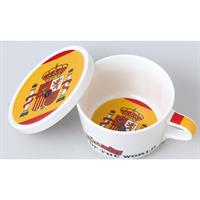 小倉陶器 フラッグカフェ フタ付マグカップ スペイン