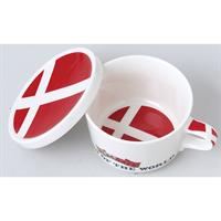 小倉陶器 フラッグカフェ フタ付マグカップ デンマーク