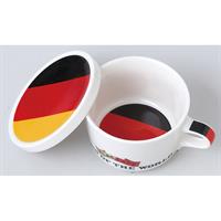 小倉陶器 フラッグカフェ フタ付マグカップ ドイツ