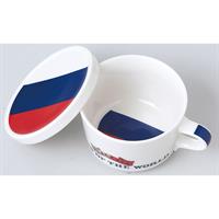 小倉陶器 フラッグカフェ フタ付マグカップ ロシア