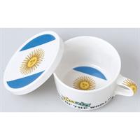 小倉陶器 フラッグカフェ フタ付マグカップ アルゼンチン