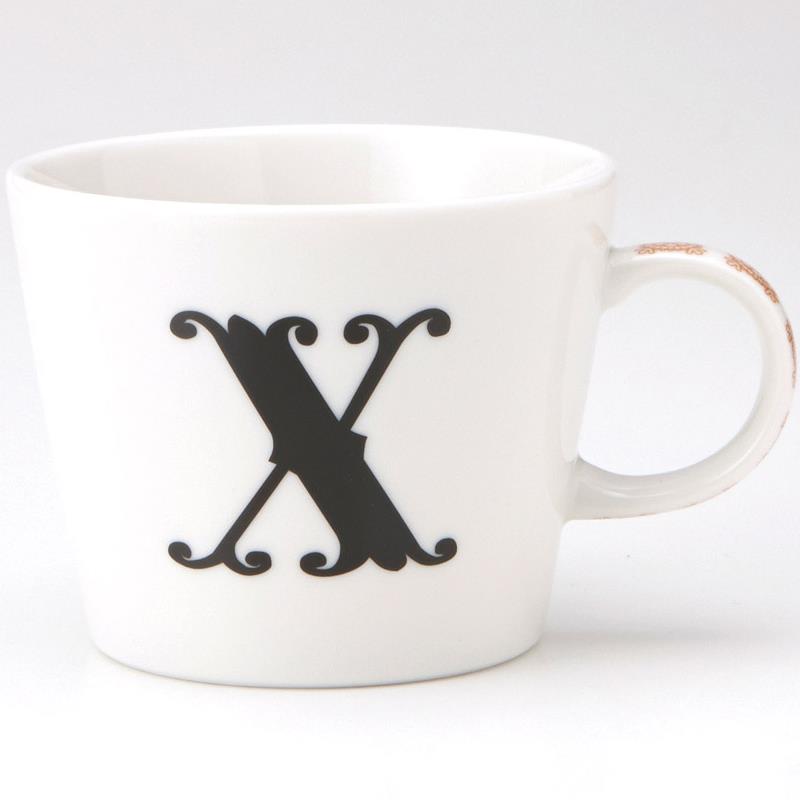小倉陶器 アルファベット マグカップ X