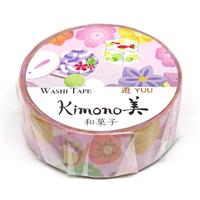 kimono美 和紙マスキングテープ レトロモダンタイプ 和菓子 15mm×7m巻 GR-2003