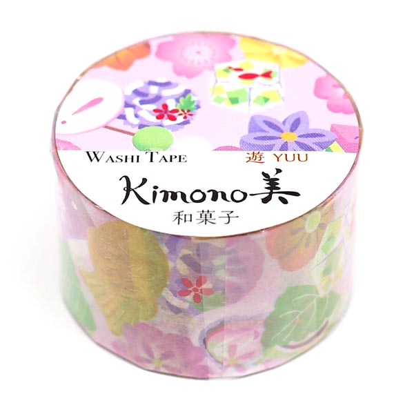 kimono美 和紙マスキングテープ レトロモダンタイプ 和菓子 25mm×5m巻 GR-2004