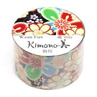 kimono美 和紙マスキングテープ レトロモダンタイプ 梅桜 25mm×5m巻 GR-2010