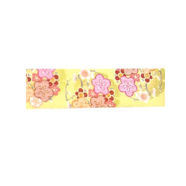 kimono美 和紙マスキングテープ レトロモダンタイプ 雪輪梅丸（金箔グラデーション） 15mm×7m巻 GR-2019