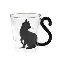 マグカップ ネコ 黒猫/シンプル オス 耐熱グラス 【在庫なくなり次第　取扱い中止】