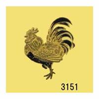 蒔絵シール [No.3151] 鶏 (酉)