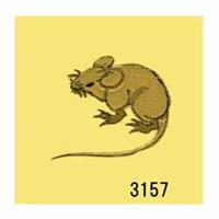 蒔絵シール [No.3157] 鼠 (子)