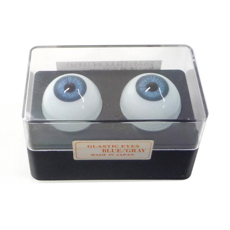 ビスクアイ グラスチック 青灰10mm 白目部分含む UV ※人形の目